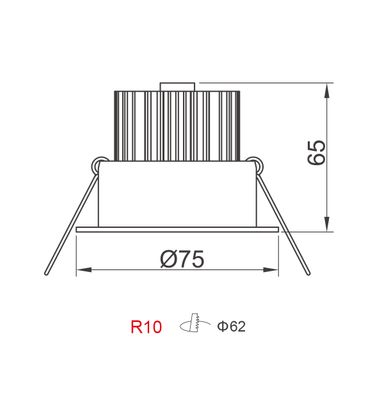 LED Einbauleuchte R10 8 Watt