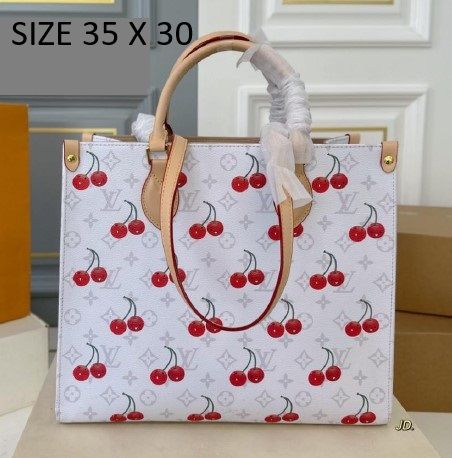 LU LU CHERRY ON THE GO LEATHER BAG - Pre-order (Australia only) - Free shipping Australia wide - Measurements 35 X 30cm