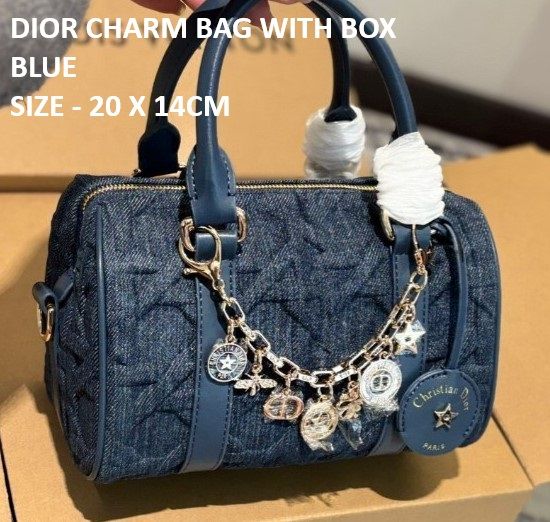 DIOR CHARM BLUE HANDBAG WITH BOX - Pre-order (Australia only) - Free shipping Australia wide - Afterpay &amp; PayId Available - Measurements 20 x 14CM