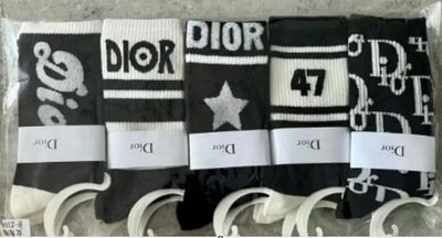 IN STOCK - DIOR SOCKS PACK OF 5 - (Australia only) - Free shipping Australia wide - Afterpay &amp; PayId Available