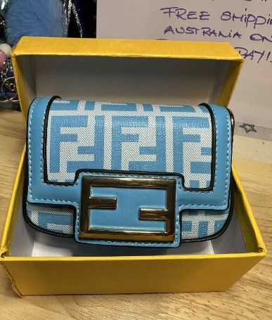SMALL FENDI BAG WIH BOX - BLUE COLOUR - SIZE 13.5 X 9 X 6.5 - FREE SHIPPING AUSTRALIA WIDE - PAYPAL AND PAYID AVAILABLE