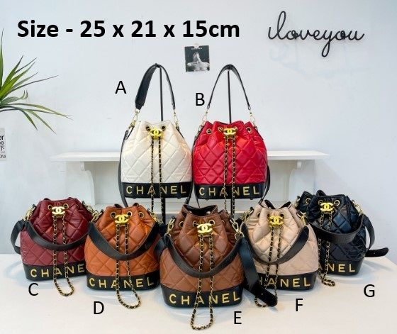 CC BUCKET HANDBAG - PREORDER - Size - 25 x 21 x 15cm - PayPal &amp; PayId available - Free shipping Australia wide. Please note which Bag in the comments.