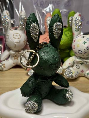 IIN STOCK - DARK GREEN BLING BLING KEYCHAIN BUNNY - (Australia only) - PayPal (Pay in 4) &amp; PayId available - Free shipping Australia wide