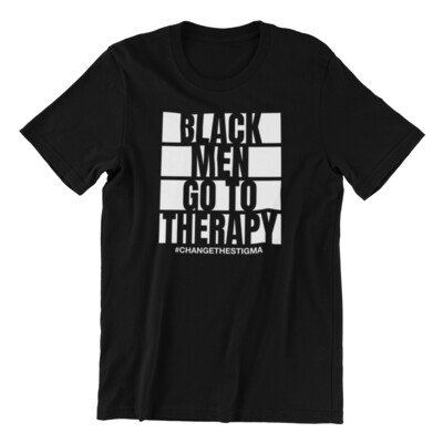Black Men Go to Therapy Adult T-Shirt