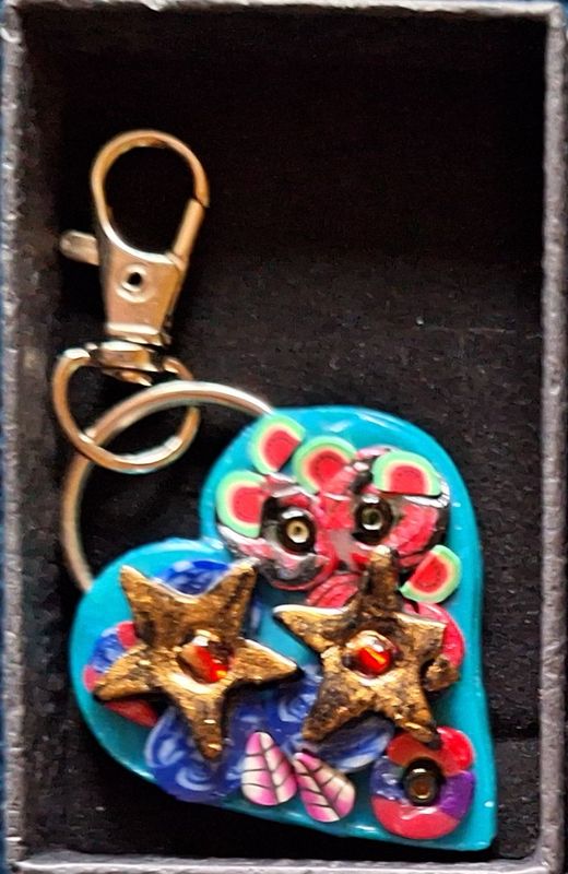 Handbag Bling  Peacock Blue Heart 2