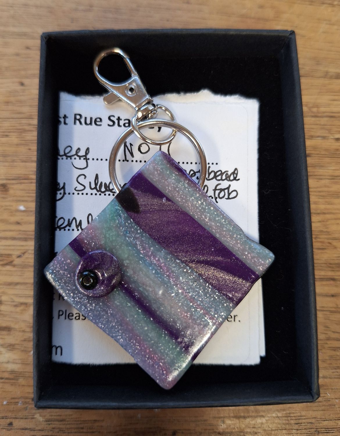 Handbag Bling Purple Stripey No11