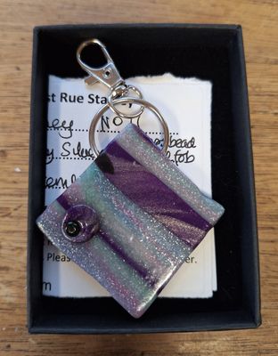 Handbag Bling Purple Stripey No11