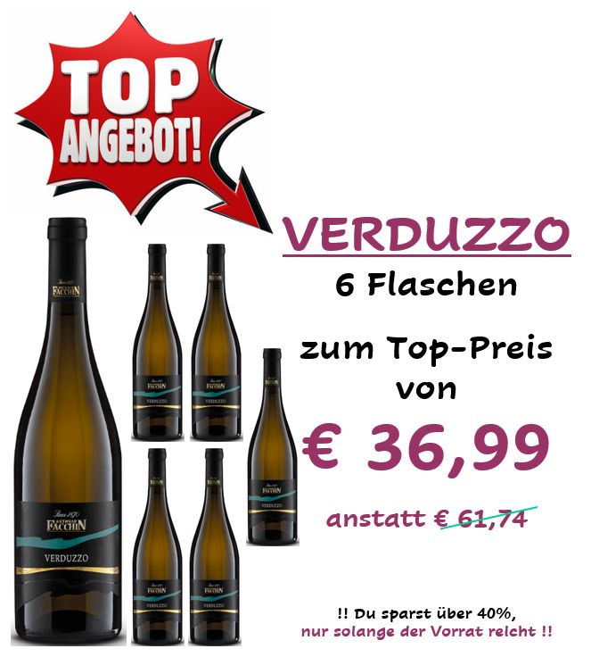 !! TOP ANGEBOT !! 6 Flaschen VERDUZZO
