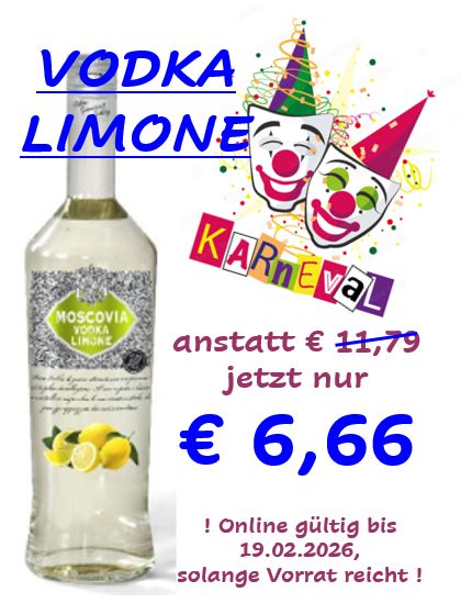 "KARNEVAL-ANGEBOT" Vodka Limone / Zitrone - 1000ml