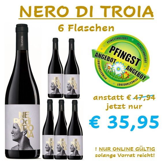 !PFINGST-ANGEBOT! 6 Flaschen NERO DI TROIA I.G.P.