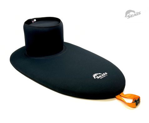 Seals Shocker Spray Skirt Black Neoprene Orange Grab Handle