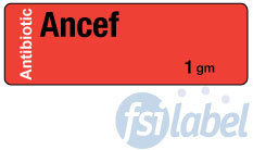 Ancef 1gm Antibiotic Syringe Label