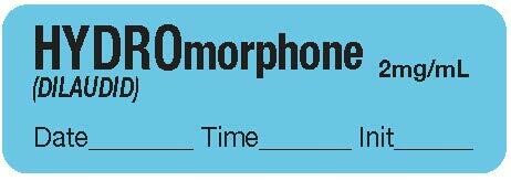 Hydromorphone (Dilaudid) 2 mg/ml - Date, Time, Init.