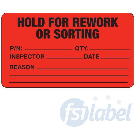 Hold For Rework or Sorting
