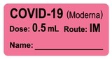 COVID-19 (Moderna) Dose: 0.5mL/Route: IM Vaccine Label