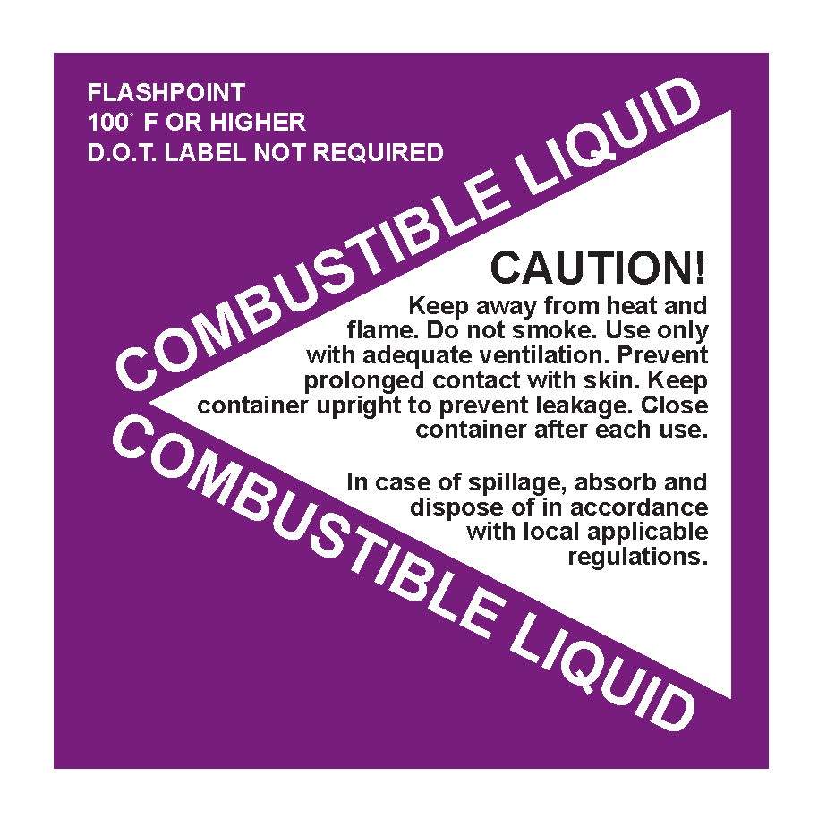 Combustible Liquid Label