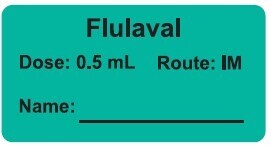 Flulaval Dose: 0.5 mL/Route: IM  Immunization Label