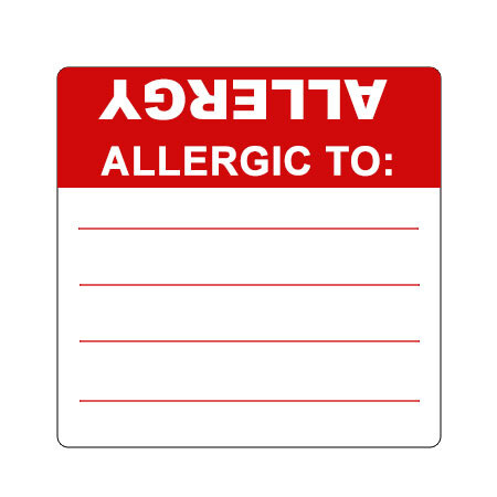 Allergy/Allergic To Label