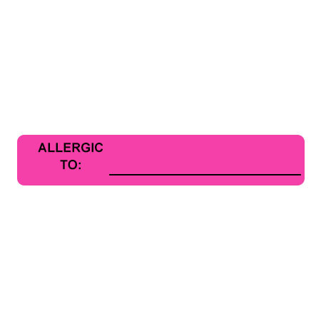 Allergic To: Label