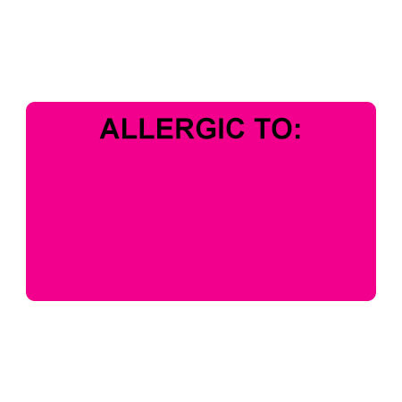 Allergic To: Label