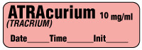 Atracurium (TRACRIUM) 10mg/mL - Date, Time, Init.