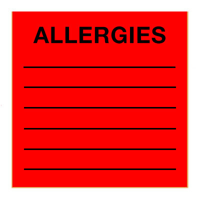 Allergies Label