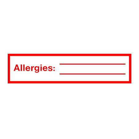Allergies Label