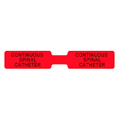 Continuous Spinal Catheter Label