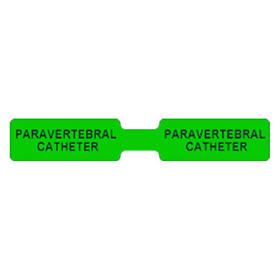 Paravertebral Catheter Label