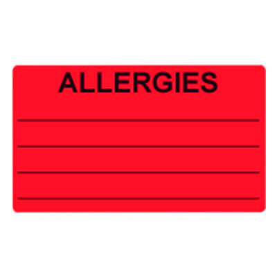 Allergies Label