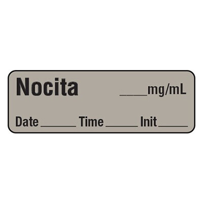 Nocita mg/mL - Date, Time, Init. Anesthesia Label