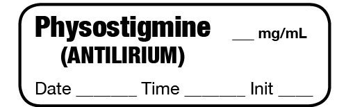 PHYSOSTIGMINE (ANTILIRIUM) MG/ML - Date, Time, Init. Syringe Label