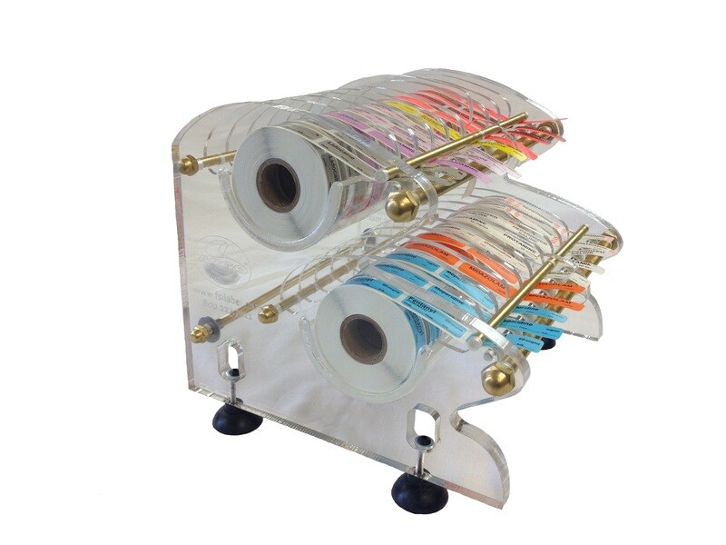 Double-Tier Anesthesia Label Dispenser (Holds 20 Rolls) Double-Tier Anesthesia Label Dispenser (Holds 20 Rolls)