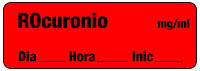 ROcuronio mg/ml - Date, Time, Init. ROcuronio mg/ml - Date, Time, Init.