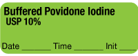 Buffered Povidone Iodine USP 10% - Date, Time, Init. Syringe Label