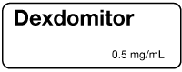 Dexdomitor 0.5 mg/mL Anesthesia Label
