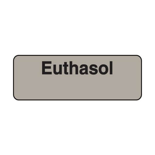 Euthasol Syringe Label