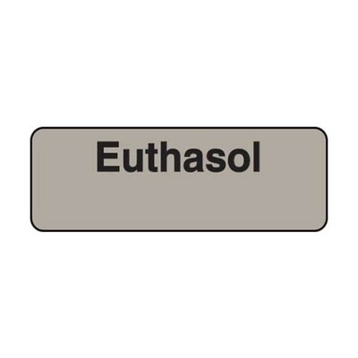 Euthasol Syringe Label