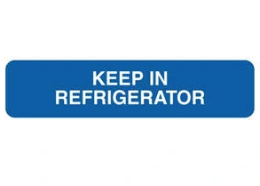 Keep in Refrigerator Label