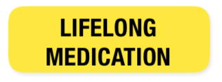 Lifelong Medication Veterinary Label