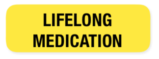 Lifelong Medication Label