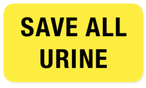 Save All Urine Label