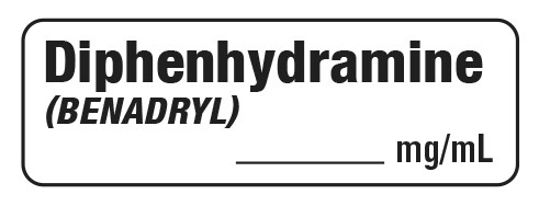 Diphenhydramine (BENADRYL) ___mg/mL Anesthesia Label