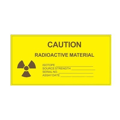 Caution Radioactive Material (2" x 3-15/16") Label