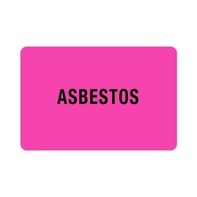 Asbestos (Fluorescent Pink) Label