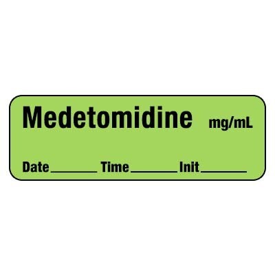 Medetomidine mg/mL - w/ Date, Time, Init.
