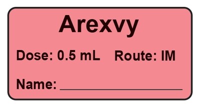 Arexvy Dose: 0.5 mL/Route: IM Vaccine Label