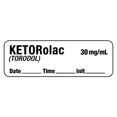 KETORolac (TORADOL) 30 mg/mL - Date, Time, Init.
