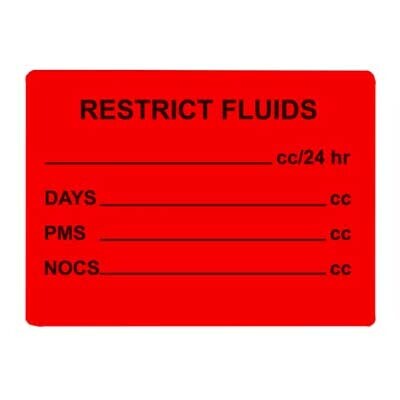 Restrict Fluids Label