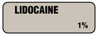 LIDOCAINE 1% Anesthesia Label